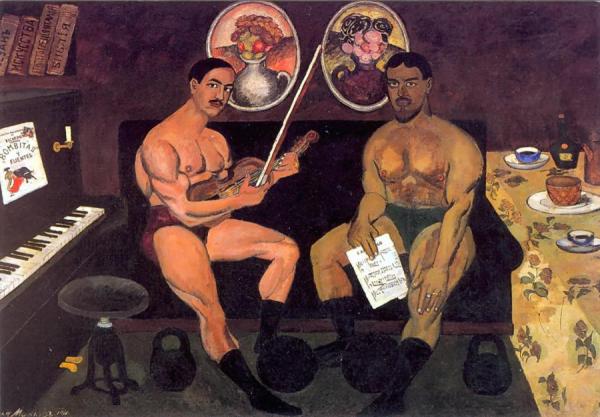 Self-portrait With Pyotr Konchalovsky by Ilya Mashkov