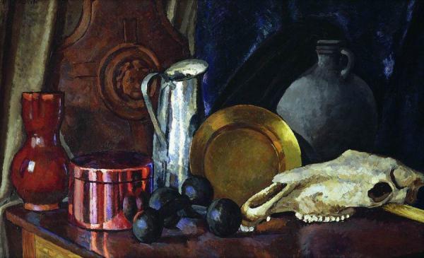 Still Life With A Horse Skull by Ilya Mashkov