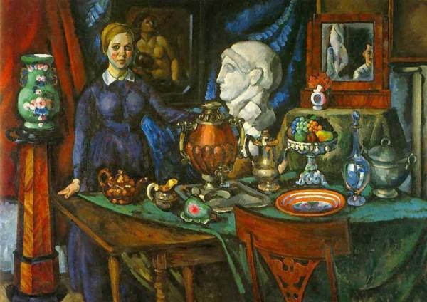 Still Life With Female Figure by Ilya Mashkov