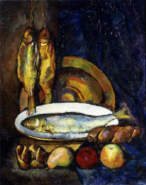 Ilya Mashkov Still Life With Fish