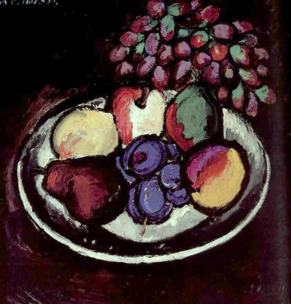 Still Life With Grapes by Ilya Mashkov