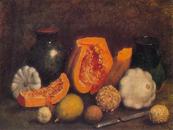 Ilya Mashkov Still Life With Green Jug And Pumpkin