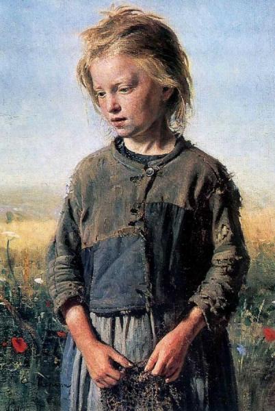 Fisher-girl. by Ilya Yefimovich Repin