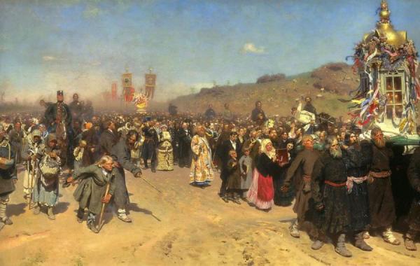 Krestny Khod (religious Procession) In Kursk Gubernia. by Ilya Yefimovich Repin