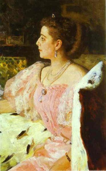 Portrait Of Countess Natalia Golovina. by Ilya Yefimovich Repin