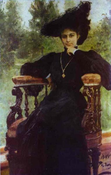 Portrait Of Maria Andreeva. by Ilya Yefimovich Repin Oil Painting Reproductions