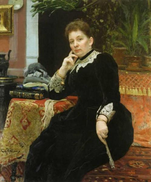 Portrait Of O. S. Aleksandrova-geins. by Ilya Yefimovich Repin