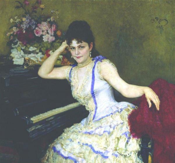 Portrait Of Pianist And Professor Of Saint-petersburg Conservatory Sophie Menter. by Ilya Yefimovich Repin