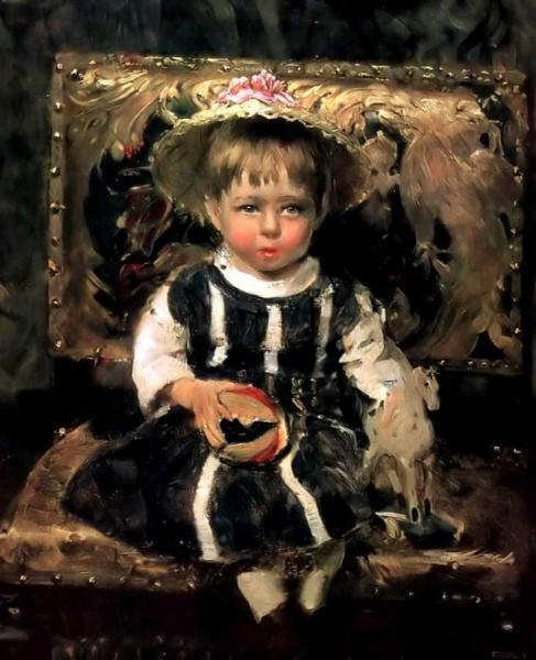 Portrait Of Vera Repina by Ilya Yefimovich Repin Oil Painting Reproductions