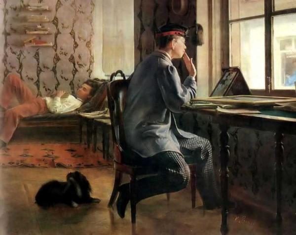 Preparation For The Examination. by Ilya Yefimovich Repin