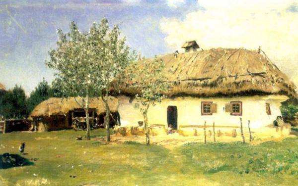 Ukrainian Peasant House. by Ilya Yefimovich Repin