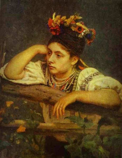 Ukranian Girl. by Ilya Yefimovich Repin Oil Painting Reproductions