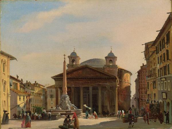The Pantheon, Rome by Ippolito Caffi