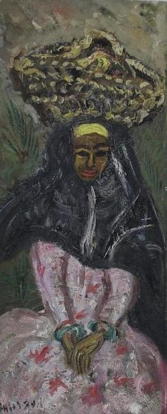 Fellah Woman Carrying A Basket by Irmgard Micaela Burchard