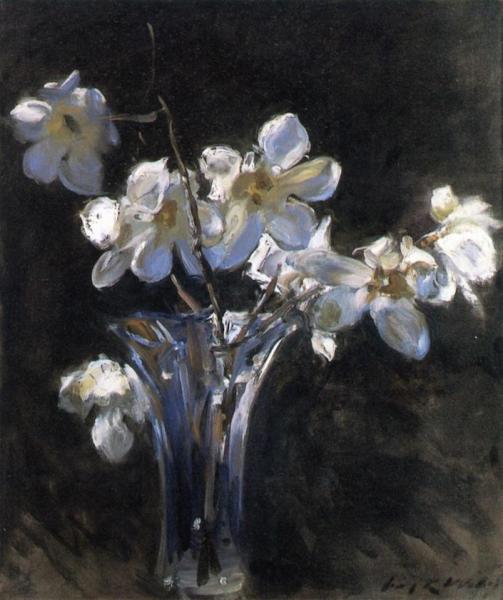 Irving Ramsey Wiles Magnolias In A Vase