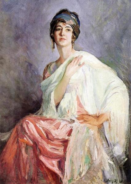 Portrait Of A Lady by Irving Ramsey Wiles