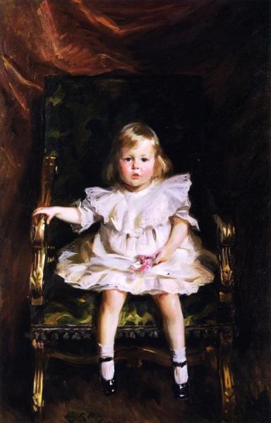 Irving Ramsey Wiles Portrait Of A Young Child