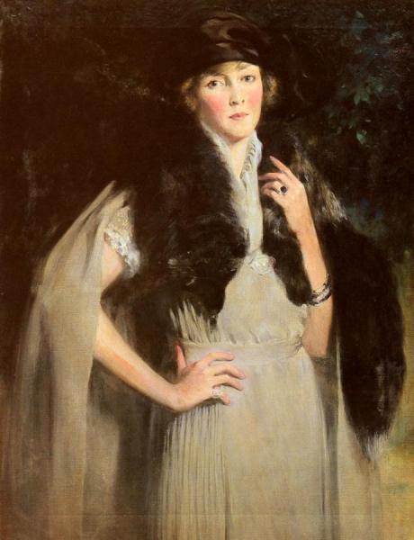 Portrait Of Mrs. Edward W. Redfield by Irving Ramsey Wiles Oil Painting Reproductions