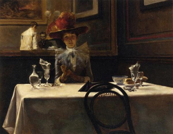 The Corner Table by Irving Ramsey Wiles