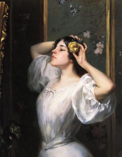 The Yellow Rose by Irving Ramsey Wiles