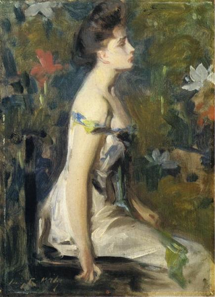 White Shoulders by Irving Ramsey Wiles Oil Painting Reproductions