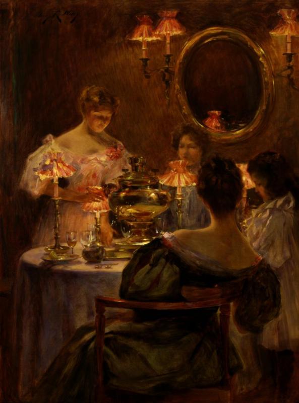 Russian Tea, 1896 by Irving Ramsey Wiles