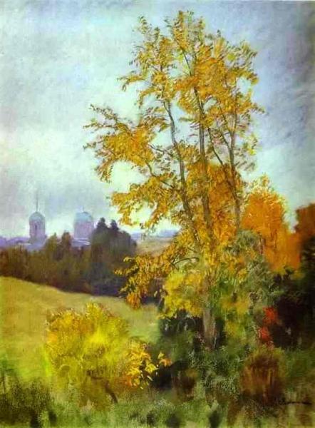 Autumn Landscape With A Church by Isaac Ilich Levitan