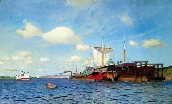 Brisk Wind, The Volga by Isaac Ilich Levitan