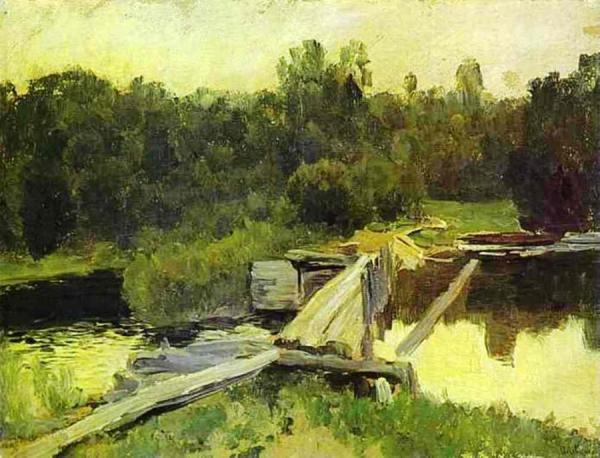 By The Whirlpool. Study by Isaac Ilich Levitan