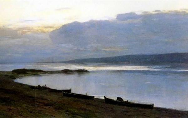 Evening On The Volga by Isaac Ilich Levitan Oil Painting Reproductions