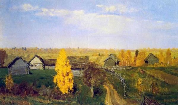 Golden Autumn, Village by Isaac Ilich Levitan