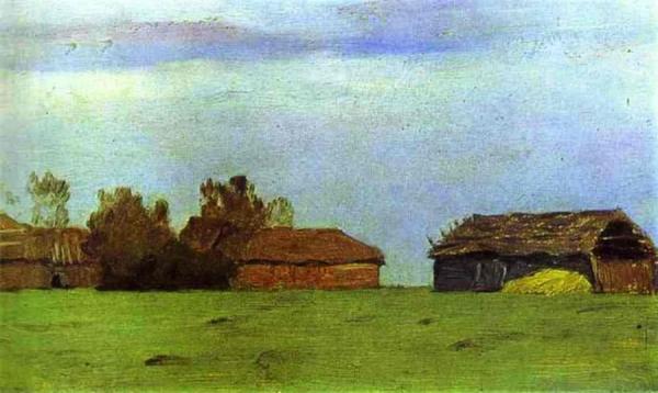 Landscape With Buildings by Isaac Ilich Levitan