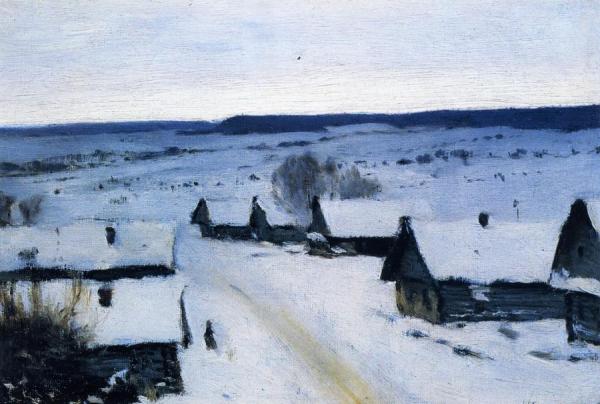 Village In Winter by Isaac Ilich Levitan