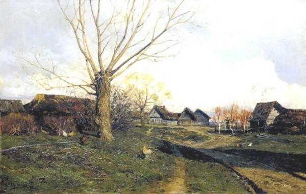 Village Savvinskaya Near Zvenigorod by Isaac Ilich Levitan
