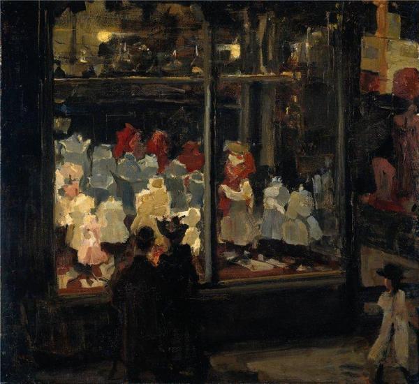 A Shop Window by Isaac Israels Oil Painting Reproductions