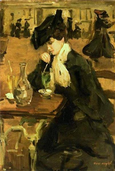 At The Moulin De La Galette, Paris by Isaac Israels