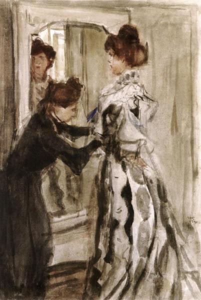 At The Seamstress by Isaac Israels