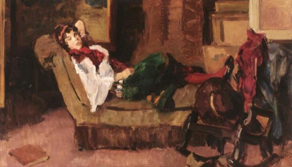 Girl On A Sofa by Isaac Israels