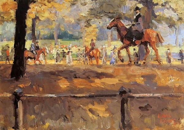 Hyde Park Rotten Row by Isaac Israels