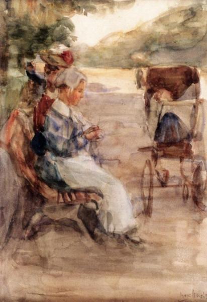 In The Bois De Boulogne, Paris by Isaac Israels