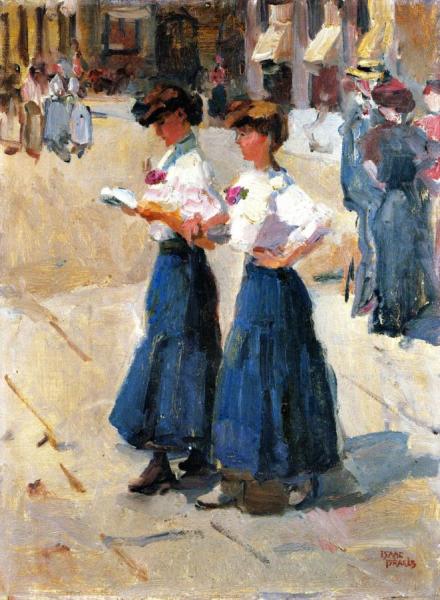Midinettes On The Place Vendome, Paris by Isaac Israels