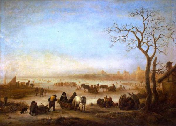 Frozen Lake by Isaac Van Ostade