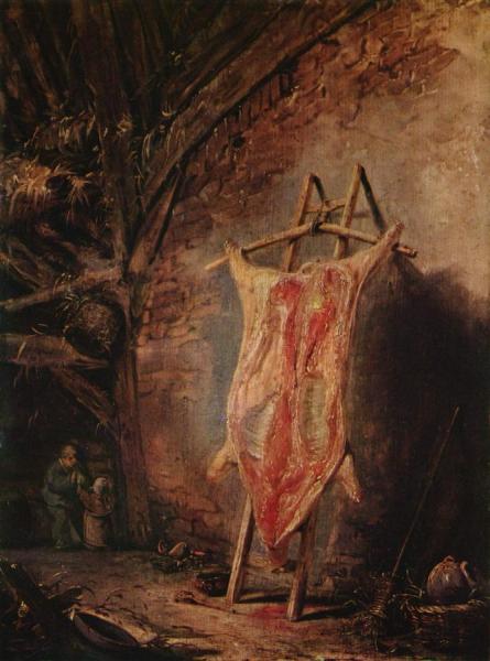 The Cut Pig by Isaac Van Ostade
