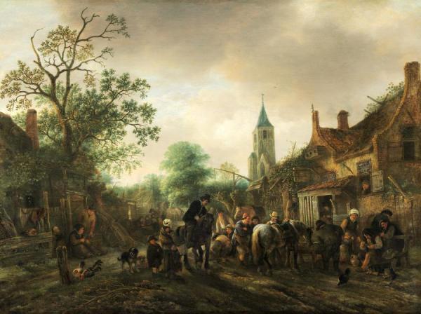 The Halt At The Inn by Isaac Van Ostade