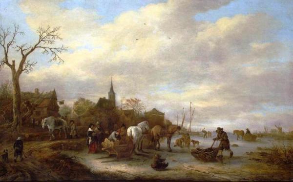 Winter Landscape by Isaac Van Ostade