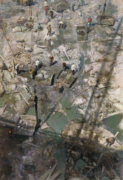 Dneprostroi by Isaak Brodsky