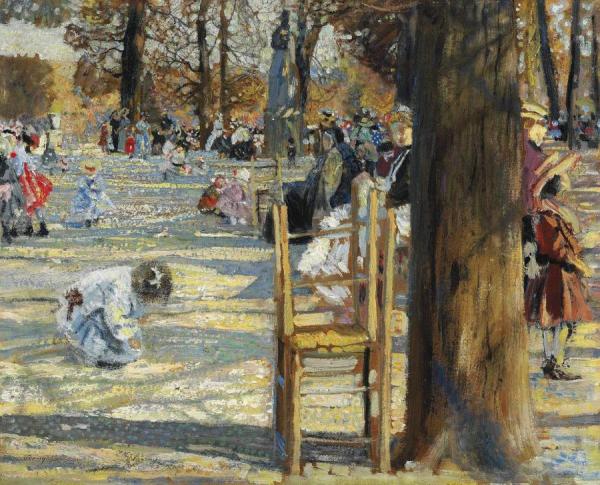 Luxembourg Gardens In Spring by Isaak Brodsky