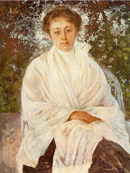 Portrait Of Maria Andreeva by Isaak Brodsky