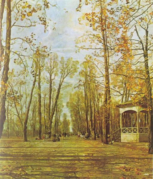 Summer Garden In Autumn by Isaak Brodsky
