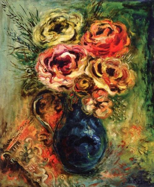 Vase Of Flowers by Issachar Ryback